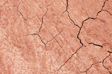 Cracked ground background in the top view for graphic design or wallpaper