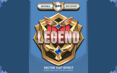 Bloodbath Legend Achievement Game Badge with Editable Text Effects and Golden Theme