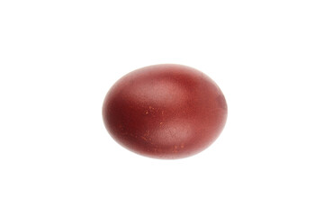 Red Easter egg isolated on white