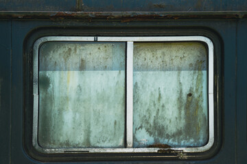 old car window with rust