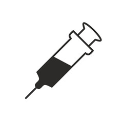 syringe icon vector with simple design