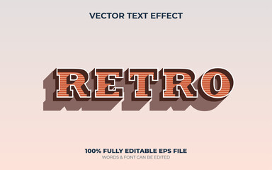 Editable 3d Vector Text Effect Retro Classic Text Effect