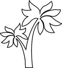 Palm tree vector icon illustrator on white background..eps
