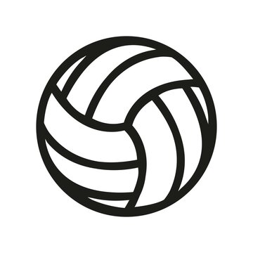 recommend clip art: Volleyball thin line icon, game and sport, ball sign, vector graphics, a linear pattern on a white background. Ball line art icon for sports apps and websites