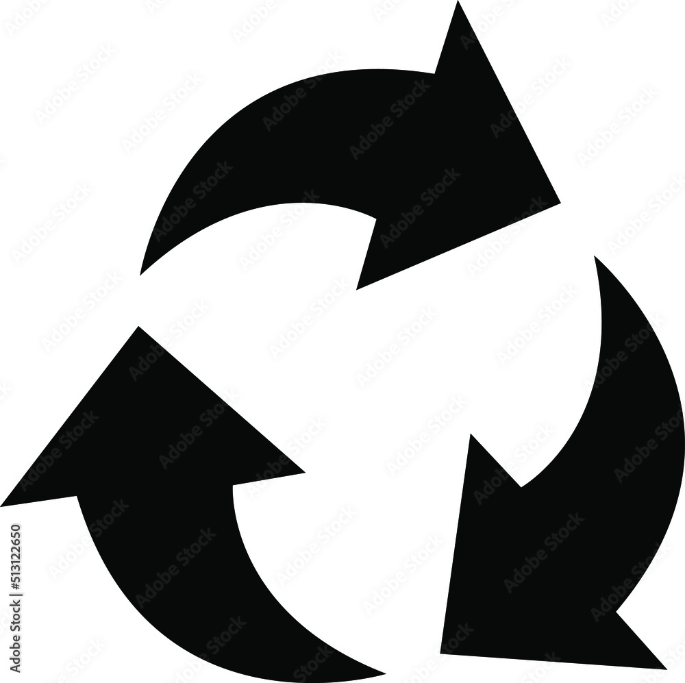 Poster recycle vector icons. vector symbol of recycling and arrow rotation.eps