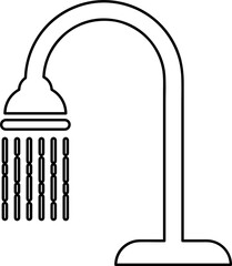 Shower vector icon. Bath sign design. EPS 8 Shower flat symbol pictogram.eps