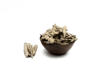 Babool phali or acacia arabica or kikar phali himalaya natural babool phali kikar phali in bowl