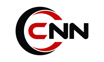 CNN swoosh three letter logo design vector template | monogram logo | abstract logo | wordmark logo | letter mark logo | business logo | brand logo | flat logo | minimalist logo | text | word | symbol