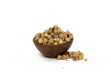 Organic dry Solanaceae or cheese (Withania Coagulans) flowers background texture