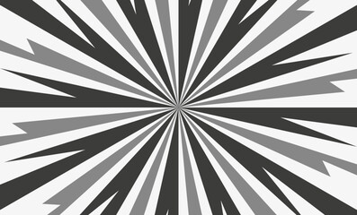 70s monochrome vintage radial sunburst background banner. Template for presentation, social media, creative studio, website landing page.