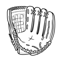 Baseball glove. Sports glove trap. Isolated on a white background. sports mood