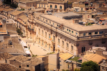 Obraz premium Romantic Sicilian City of Noto in Italy, Europe in Spring