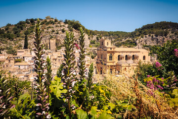 Fototapeta na wymiar Romantic Sicilian City of Noto in Italy, Europe in Spring