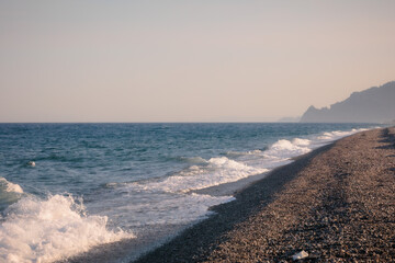 Evening at the Sicilian East Coast of Italy, Europe