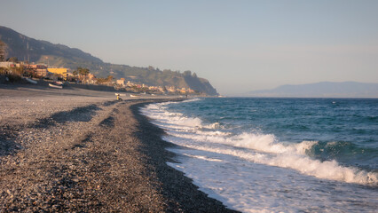 Evening at the Sicilian East Coast of Italy, Europe