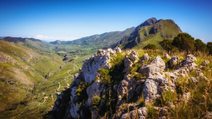 sicilian spring countryside hill landscape