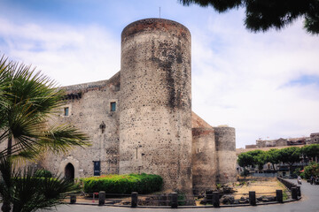 Fototapeta na wymiar Old Town in Catania in Sicily, Italy in Europe