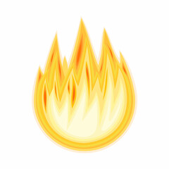 Vector illustration flame fire icon