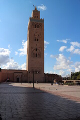 Fototapeta premium Minaret of the Koutoubia Mosque in Marrakesh, Morocco