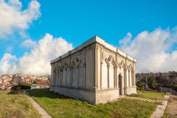 Fototapeta na wymiar Kont Abraham-Salamon de Kamondo mausoleum, Sutluce, Beyoglu, Istanbul