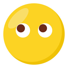 Without mouth face expression character emoji flat icon.