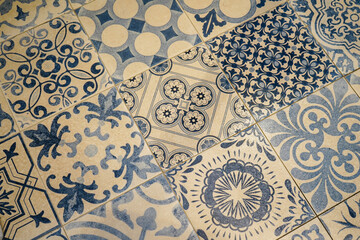 Close up of pattern tiles
