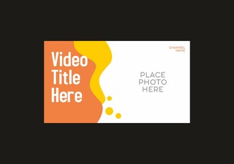 Orange yellow color of video thumbnail design