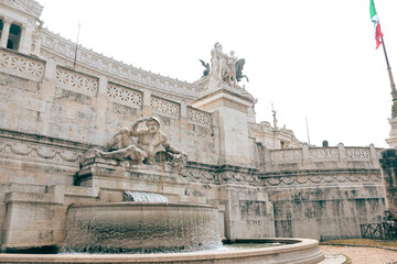 Fototapeta na wymiar Fountain of the Tyrrhenian Rome