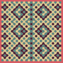 Multicolor truchet tiling connections illustration