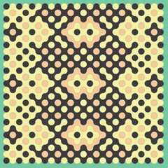 Multicolor truchet tiling connections illustration