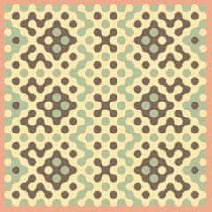 Multicolor truchet tiling connections illustration