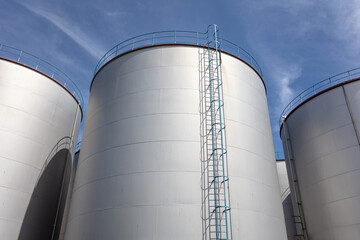 tanks of an oil depot