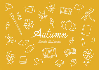 秋の手描きのゆるいイラスト © imori