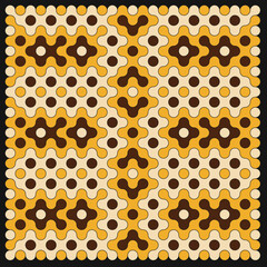 Multicolor truchet tiling connections illustration