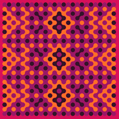 Multicolor truchet tiling connections illustration