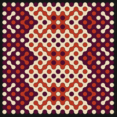 Multicolor truchet tiling connections illustration