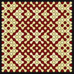 Multicolor truchet tiling connections illustration