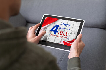 Happy Fourth of July USA Flag