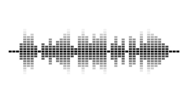 Sound Wave Music Audio Tract, Frequency Web Design Graphic, Vector Illustration