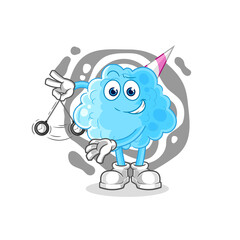 cotton candy hypnotizing cartoon. cartoon mascot vector
