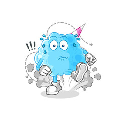 cotton candy running illustration. character vector