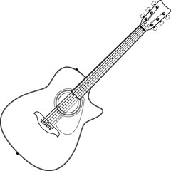 Acoustic Guitar in Vector