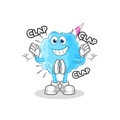 cotton candy applause illustration. character vector