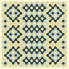 Multicolor truchet tiling connections illustration
