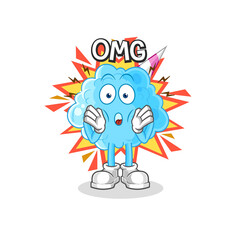 cotton candy Oh my God vector. cartoon character