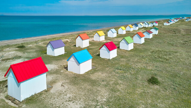Beach huts at Gouville