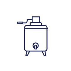 Honey extractor line icon on white