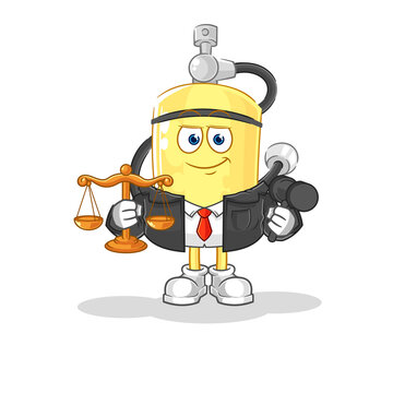 recommend clip art: diver cylinder lawyer cartoon. cartoon mascot vector