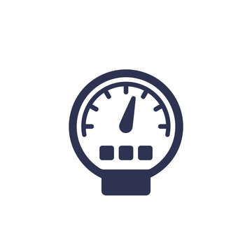 Gas meter icon on white