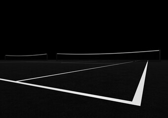 Tennis court - Tennis net - sport - black and white	